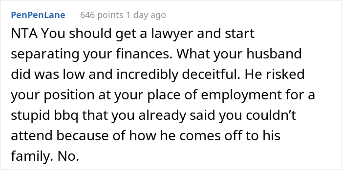 Wife Hijacks Husband’s Car To Leave A Family Party Because He Tricked Her Into Coming To The BBQ Even Though She Had A Shift At Work Wife Hijacks Husband’s Car To Leave A Family Party Because He Tricked Her Into Coming To The BBQ Even Though She Had A Shift At Work