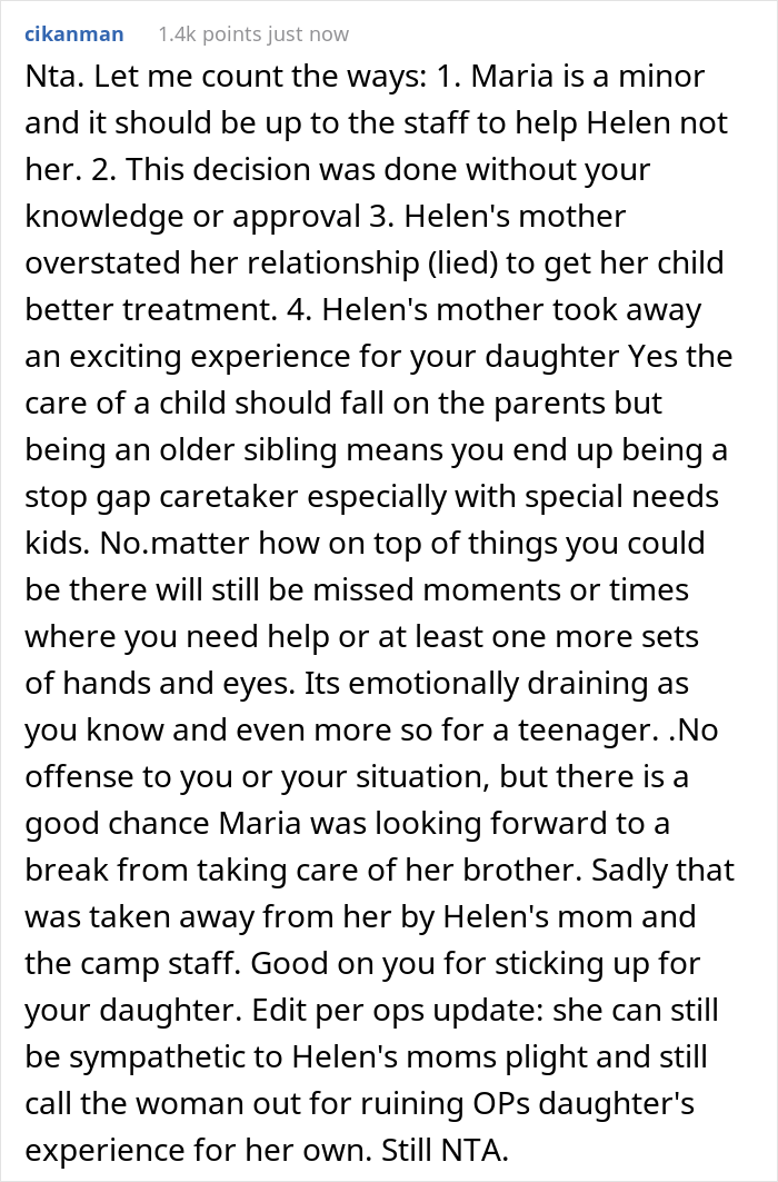 “AITA For Telling A Fellow Mother Of A Special Needs Child That My Daughter Is Not Responsible For Her Child?”