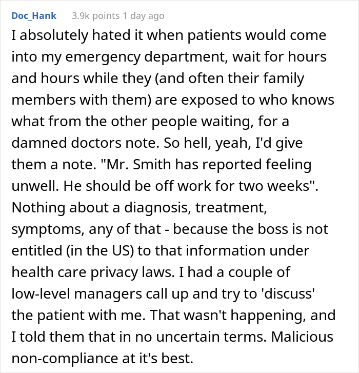 14 Employees Share Stories About Being Asked To Bring A Doctor’s Note Resulting In Way More Time Off Than They Asked For