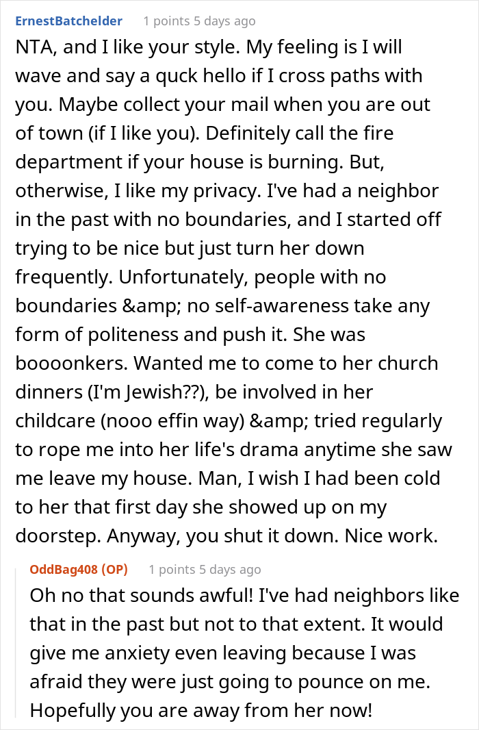 "She Got Visibly Angry And Asked If My Husband Was As Big Of A Jerk As I Was": Woman Told New Neighbor She Doesn't Want To be Friends "She Got Visibly Angry And Asked If My Husband Was As Big Of A Jerk As I Was": Woman Told New Neighbor She Doesn't Want To be Friends