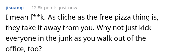 High-Paid Yet Freebie-Loving Top Manager Comes For Office Checkup, Sees Some Pizzas Bought For Staff And Steals It All High-Paid Yet Freebie-Loving Top Manager Comes For Office Checkup, Sees Some Pizzas Bought For Staff And Steals It All