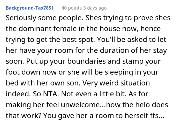 Mother-In-Law Wants To Sleep In Couple's Bed, Can't Take 'No' For An Answer And Starts Marital Drama Mother-In-Law Wants To Sleep In Couple's Bed, Can't Take 'No' For An Answer And Starts Marital Drama