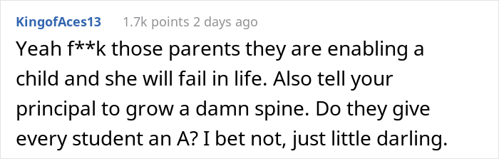 Principal Orders Teacher To Change Lazy Student's Grade Just Because Her Parents Work At School District, They Maliciously Comply Principal Orders Teacher To Change Lazy Student's Grade Just Because Her Parents Work At School District, They Maliciously Comply