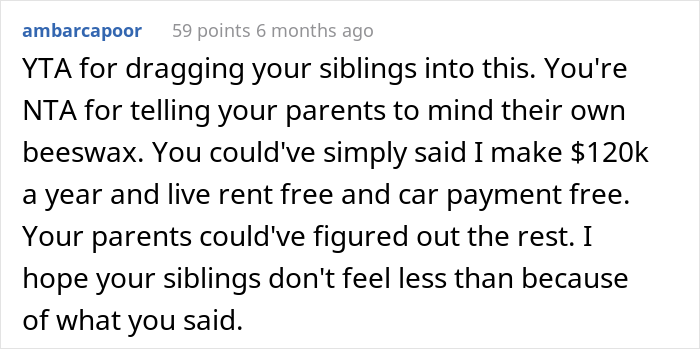 Woman Asks If She Was Wrong For Bringing Up The Fact That She Earns More Than Her Siblings To Her Parents When They Tell Her To Get A ‘Real Job’