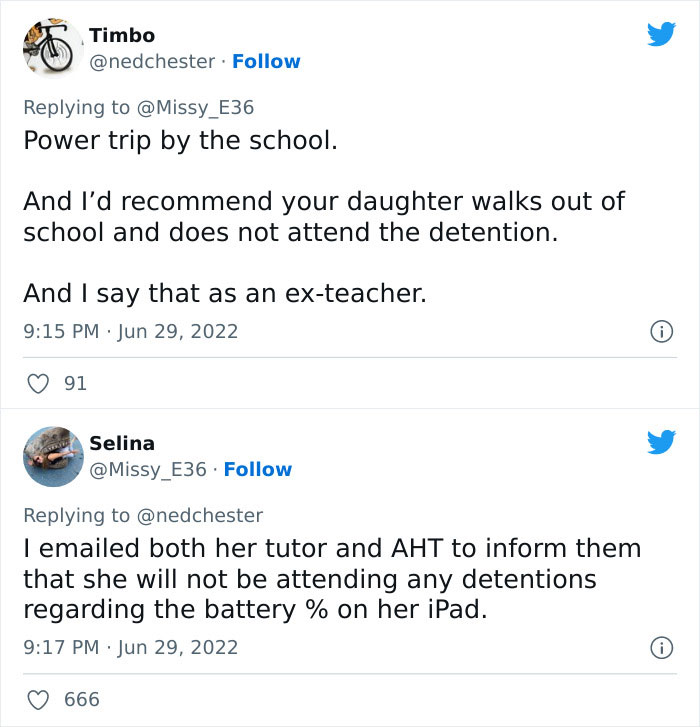 “Has Anyone Heard Of Such Nonsense?”: Mum Is Left Dumbstruck After Daughter Gets Detention Because Her iPad Was On 93% Battery “Has Anyone Heard Of Such Nonsense?”: Mum Is Left Dumbstruck After Daughter Gets Detention Because Her iPad Was On 93% Battery