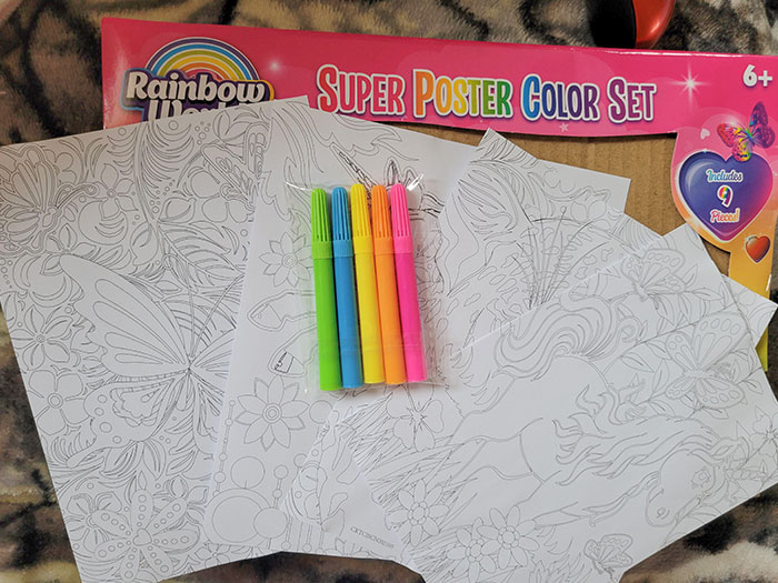 All 9 Pieces Of This Coloring Kit