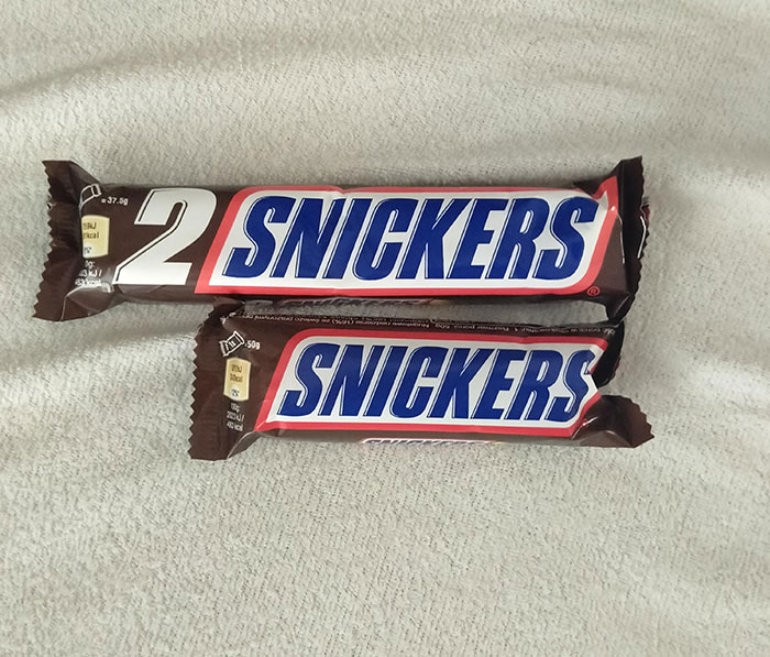 Not Even 1,5 Snickers, Yet Still Sold For A Price Of 2