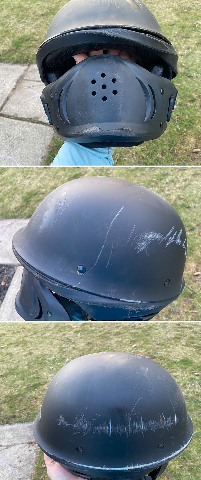 Two Years Ago Today, This Dot Certified Helmet Absorbed A 50mph Impact And Saved My Life