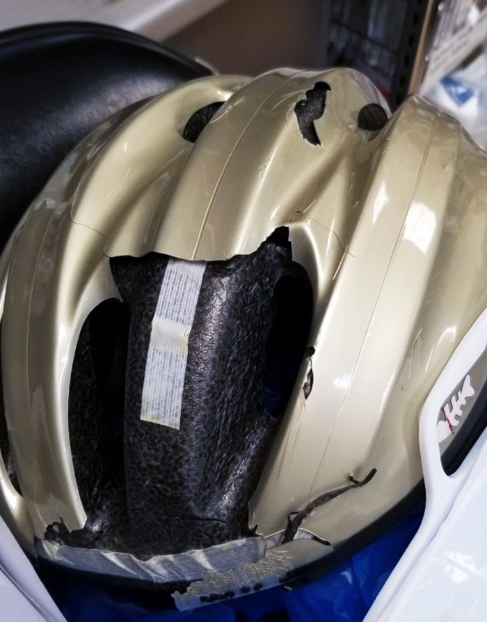 This Is From A Crash In Oak Bay. That Is Why I Always Wear A Helmet, And So Do My Kids