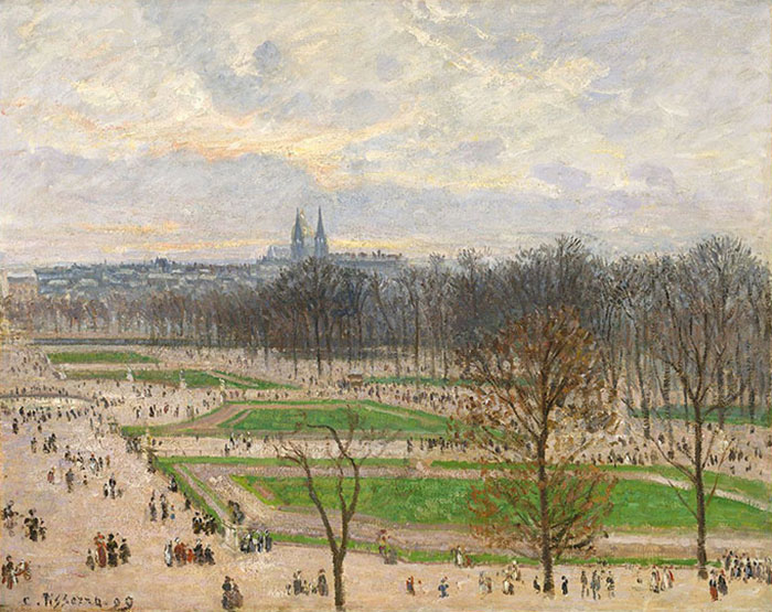 The Garden Of The Tuileries On A Winter Afternoon by Camille Pissarro