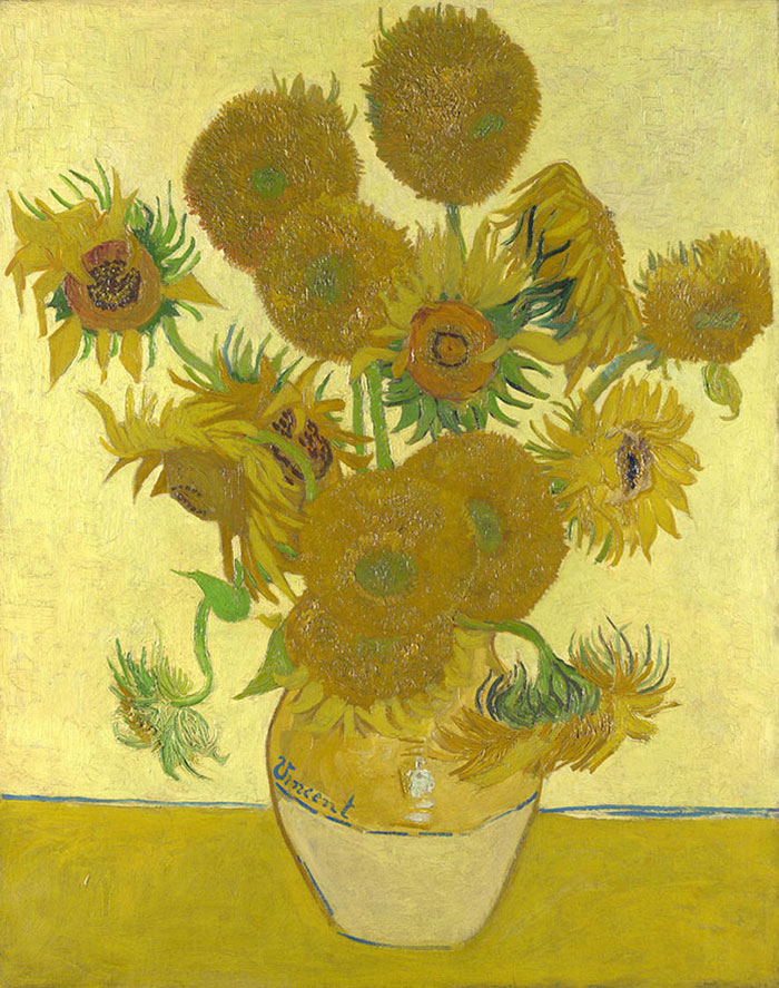Vase With Fifteen Sunflowers by Vincent van Gogh