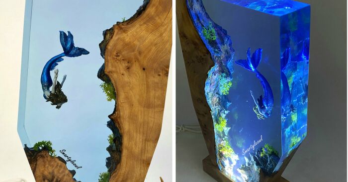 I Made A Mermaid Resin Lamp