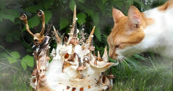 I Use Unwanted Objects To Create My Own Fantasy Worlds