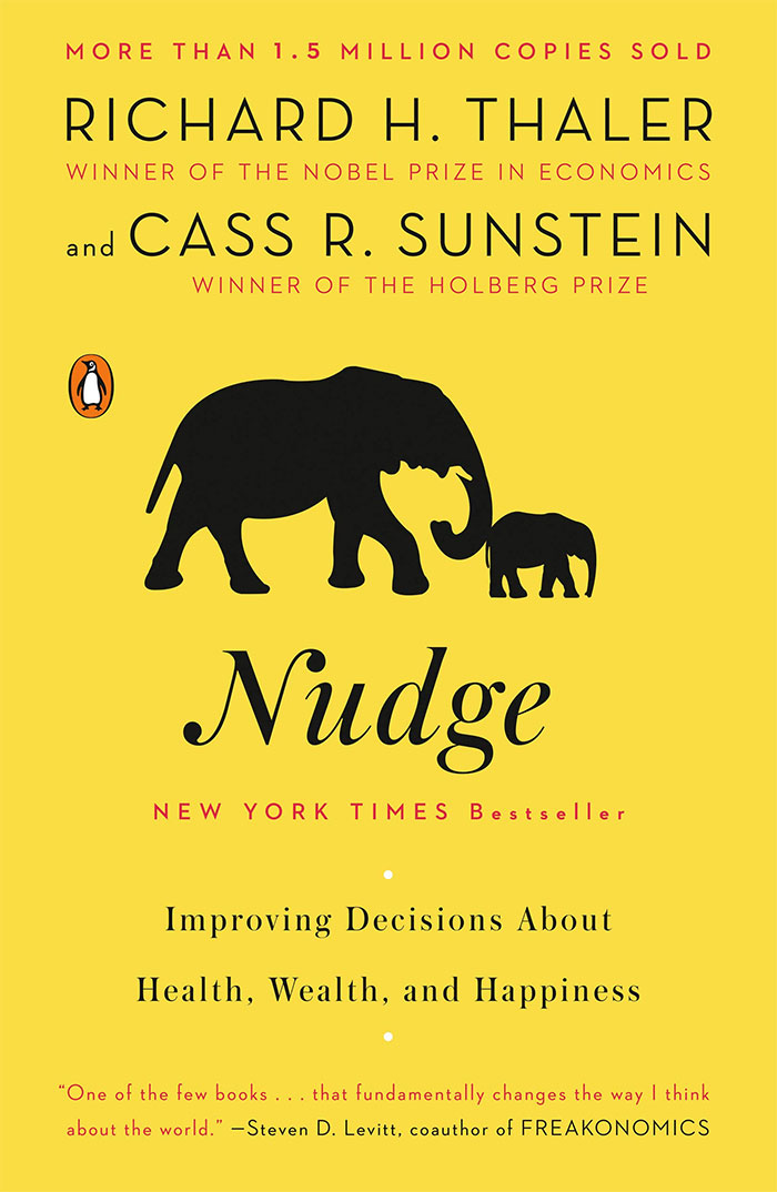 Book cover of Nudge by Richard H. Thaler