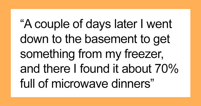 “AITA For Throwing Away The Food My Wife Put In My Freezer And Then Putting A Padlock On It?”