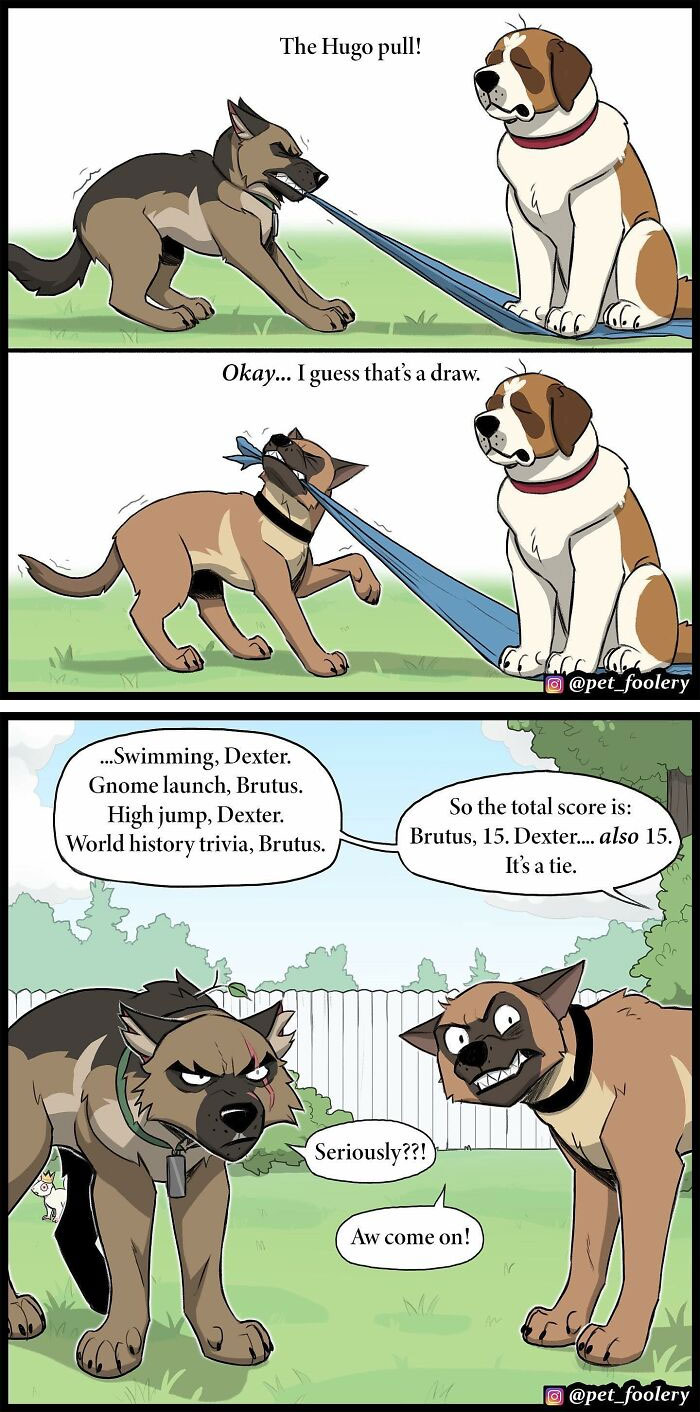 Artist Illustrates True Animal Friendship Between Pixie And Brutus, And Here Are 9 Of His Newest Comic Strips