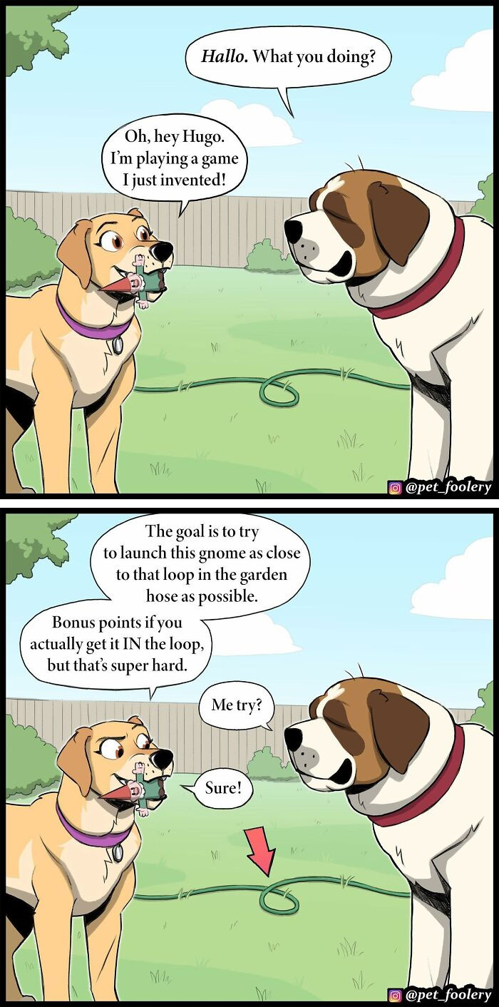 Artist Illustrates True Animal Friendship Between Pixie And Brutus, And Here Are 9 Of His Newest Comic Strips