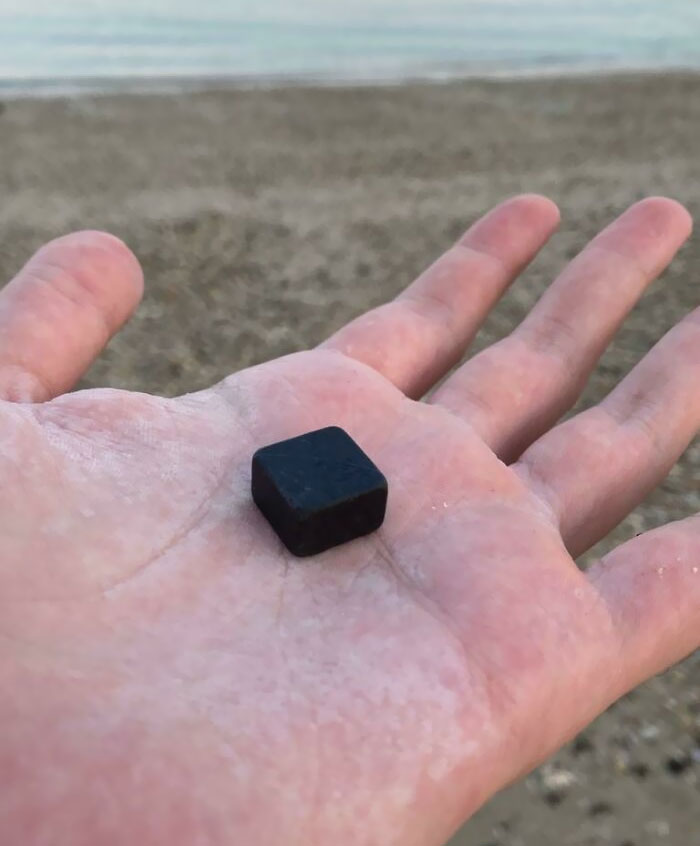 This Perfectly Square Rock I Found At The Beach