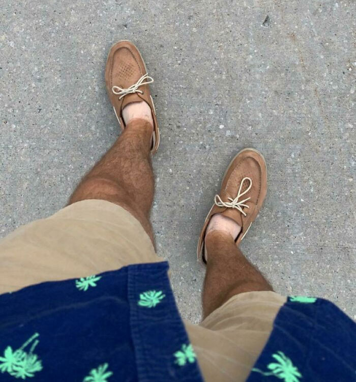 Walked Downtown For Drinks Last Night, You Know It's Bad When People Think You're Wearing Socks With Boat Shoes