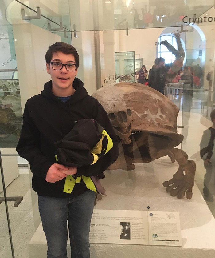 Took A Picture Of My Brother At The Museum Of Natural History. When You See It