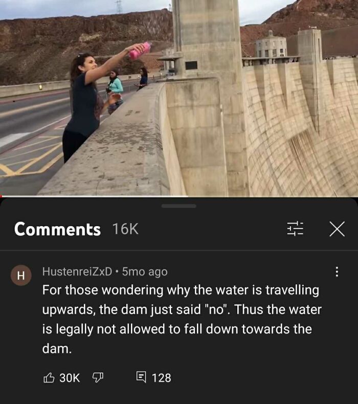 Water "Defies Gravity" At The Hoover Dam