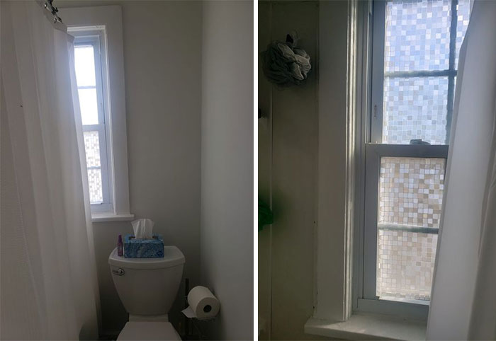 My New Apartment Has A Full Size Window In The Tub..... First Pic Is Outside Of My Tub . Second Pic Is Inside My Tub