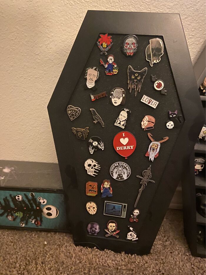 This Coffin Pin Board With All My Pins I Collected