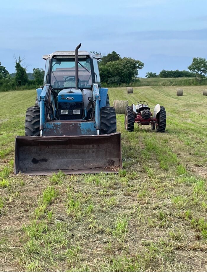 The Old And The New On One Farm. Both Are Used And Needed. Sussex County Nj