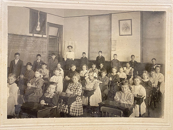 Found This Class Picture From 1911 In The Walls When Redoing Our Kitchen. The Back Says Vivien Gilbert, June 1911