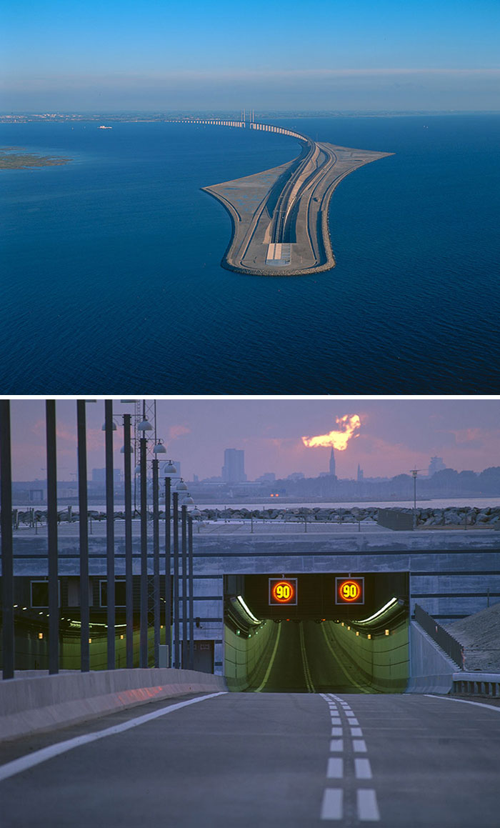 El túnel de Øresund, que conecta a Suecia con Dinamarca