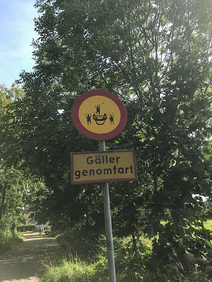 Este letrero de Suecia que dice “No se permiten coches” 