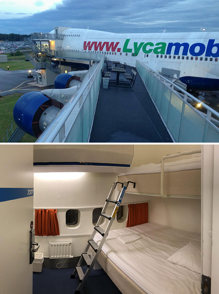 Stayed In A Boeing 747 Converted To Hostel At Arlanda Airport, Sweden (Jumbo Stay)