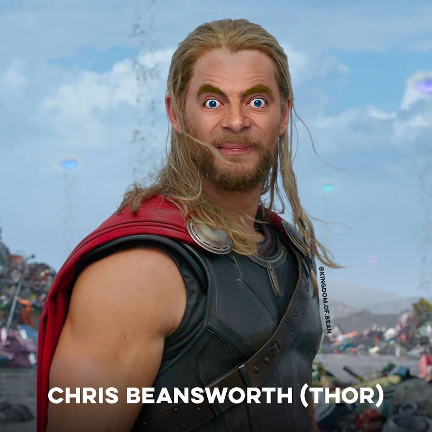 Chris Hemsworth (Thor) As Mr. Bean