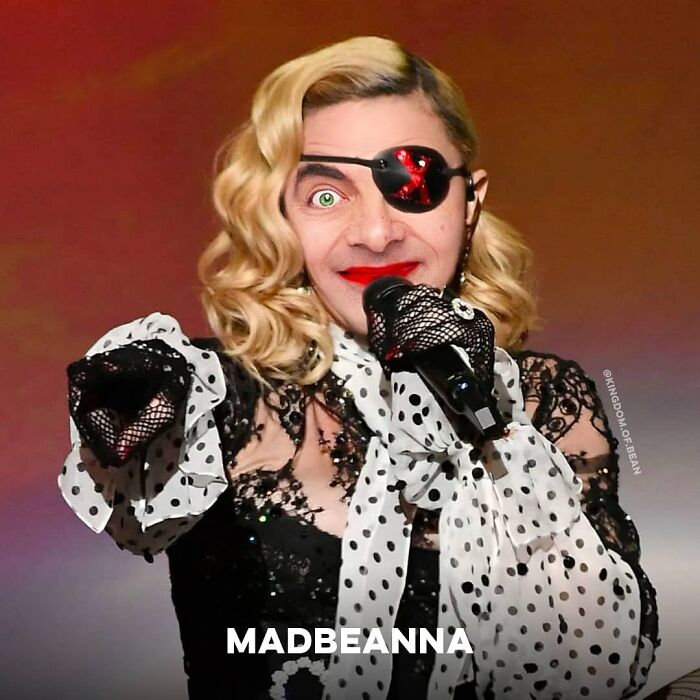 Madonna como Mr. Bean