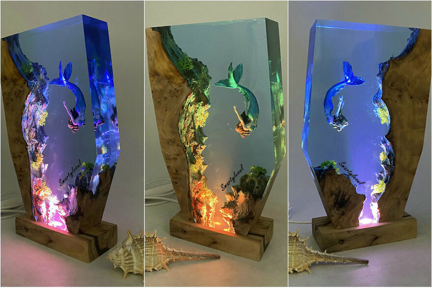 I Made A Mermaid Resin Lamp I Made A Mermaid Resin Lamp
