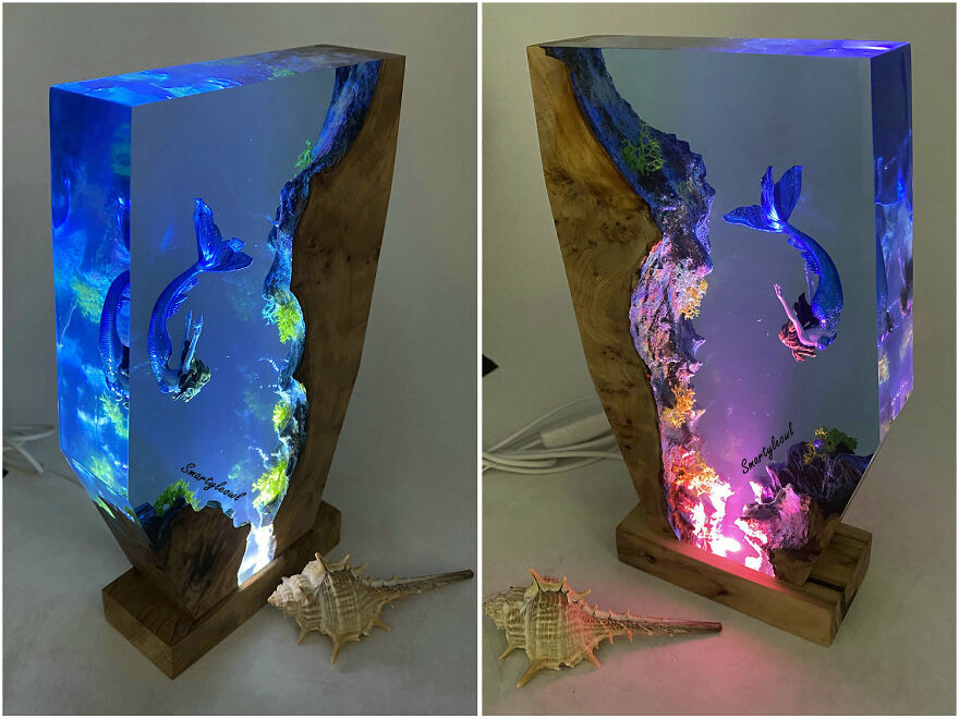 I Made A Mermaid Resin Lamp I Made A Mermaid Resin Lamp