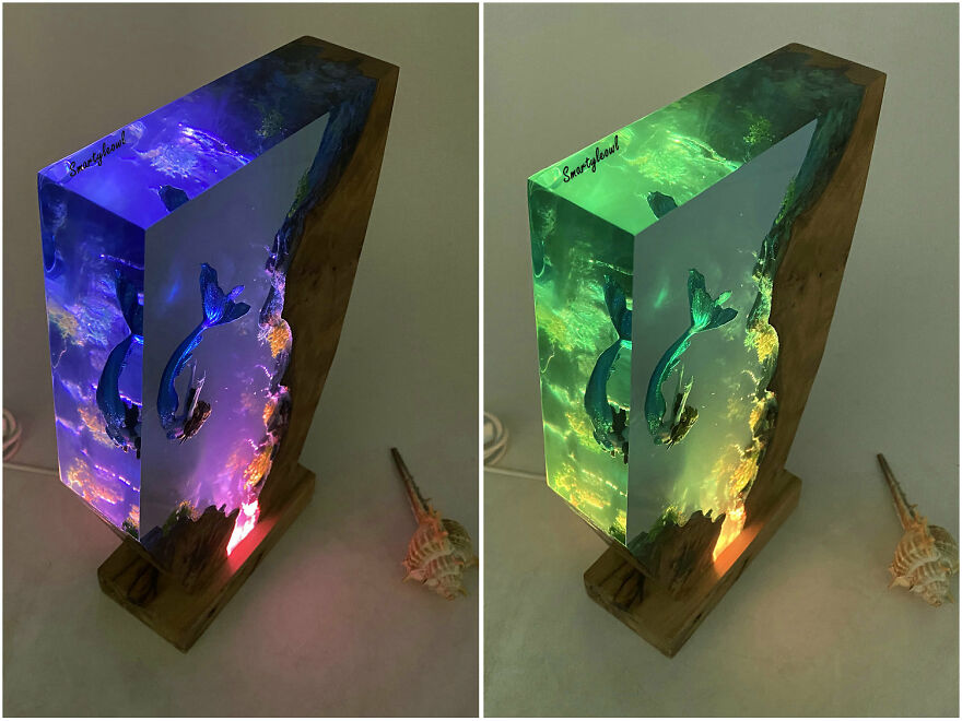 I Made A Mermaid Resin Lamp I Made A Mermaid Resin Lamp