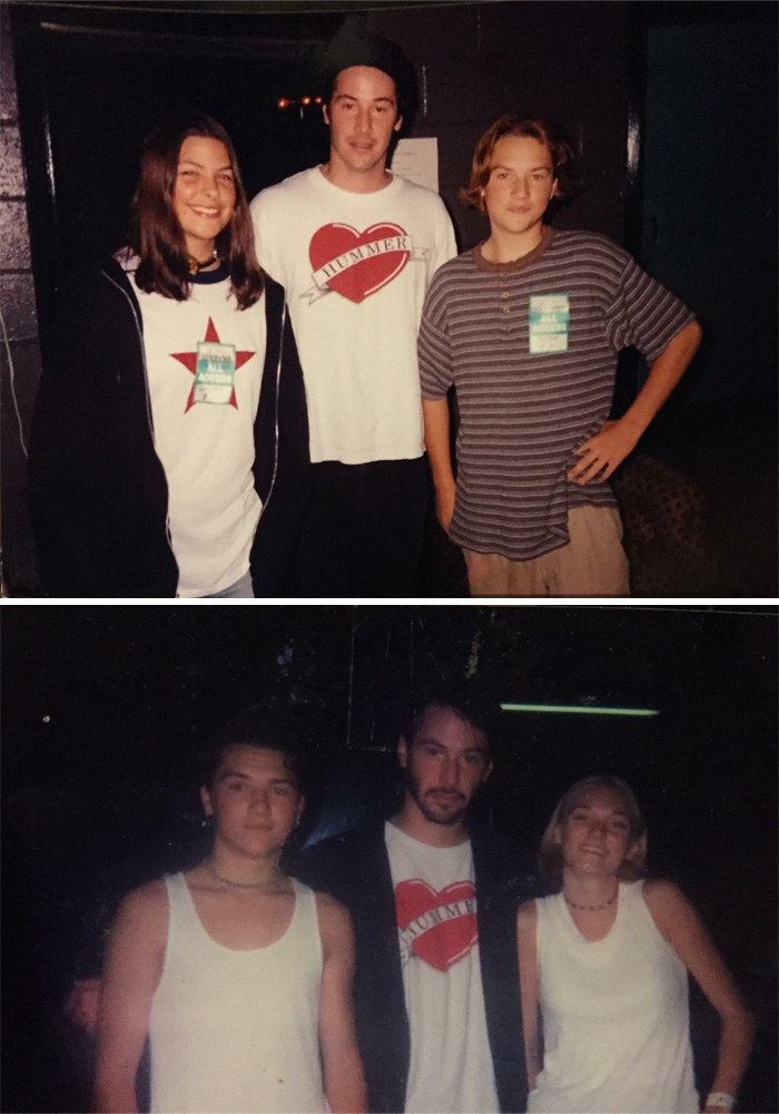 Dude Meets Keanu Reeves 3 Years Apart, But Keanu Wears The Same Shirt