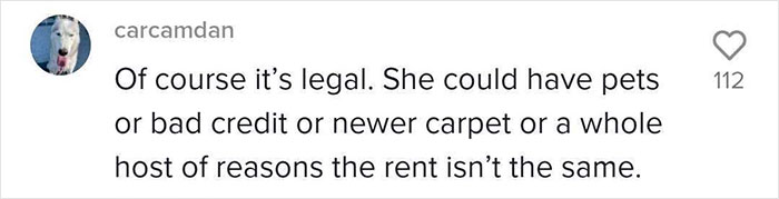 “Is That Legal?”: Woman Can’t Believe Her Neighbor With The Same Floor Plan Pays $600 More Than Her In Rent “Is That Legal?”: Woman Can’t Believe Her Neighbor With The Same Floor Plan Pays $600 More Than Her In Rent