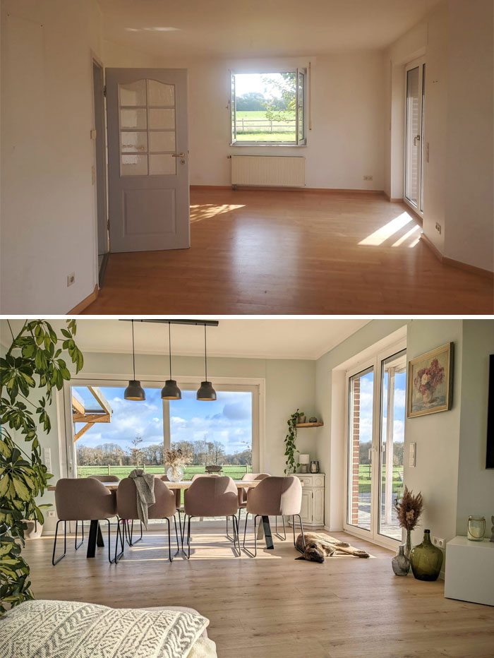 Before And After Living And Dining Room - Germany