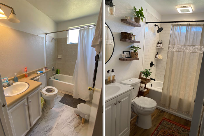 Before & After Bathroom Remodel. California