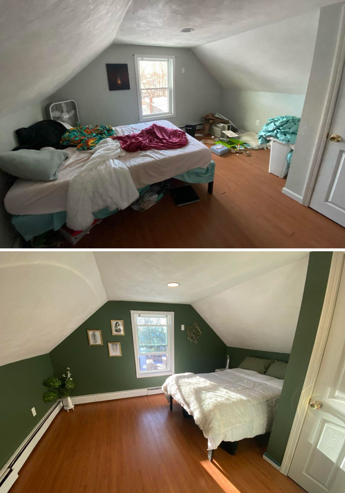 Dedicated A Day To Redoing An Old Unused Bedroom At My Mom’s House. Now I Can Happily Sleep Over When I Visit! Boston, Ma
