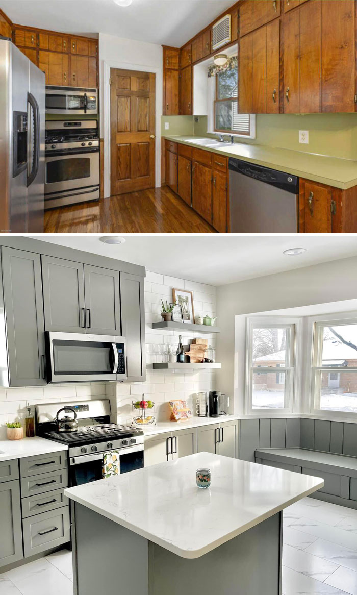 Kitchenbefore & After - Finally Remodeled Our Kitchen In Grand Rapids, Mi