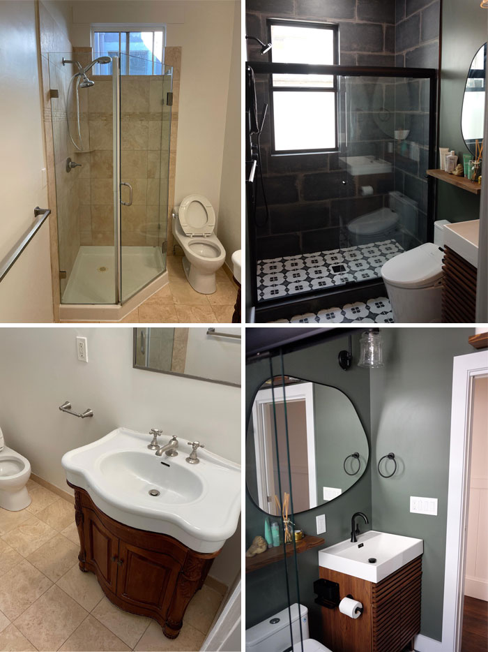 Before And After Of Our Small Bathroom In Sf