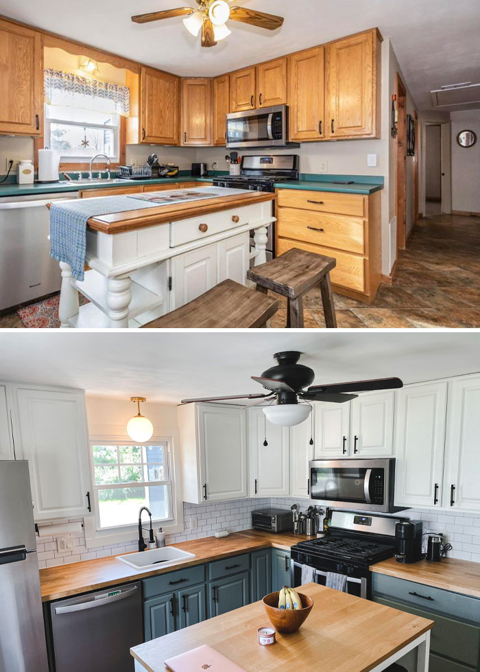 Recently Finished Our Kitchen Remodel For Under $1000 - After / Before (New Hampshire)
