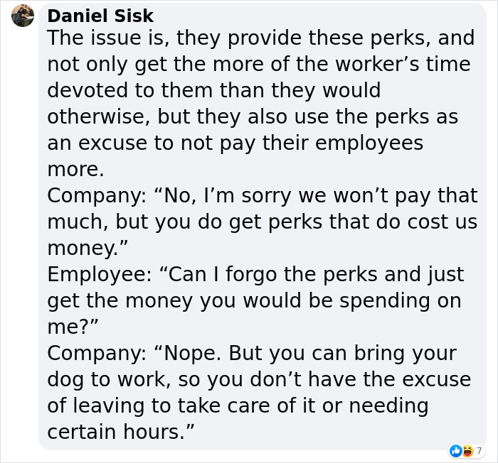 "It’s A Trick To Keep You At Work 24/7": Worker Tries To Flex With 'Cool Perks' Her Tech Company Provides, Doesn't Get Jealous Response She Expected "It’s A Trick To Keep You At Work 24/7": Worker Tries To Flex With 'Cool Perks' Her Tech Company Provides, Doesn't Get Jealous Response She Expected