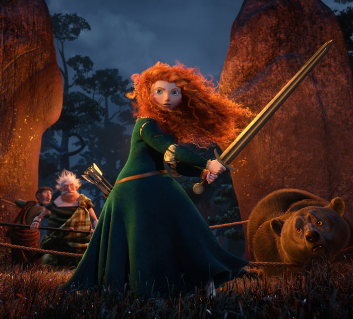 Merida holding a sword 