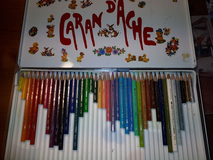 My Swiss Color Pencils My Godfather Gave Me Over 45 Years Ago - These Are My "Good" Pencils