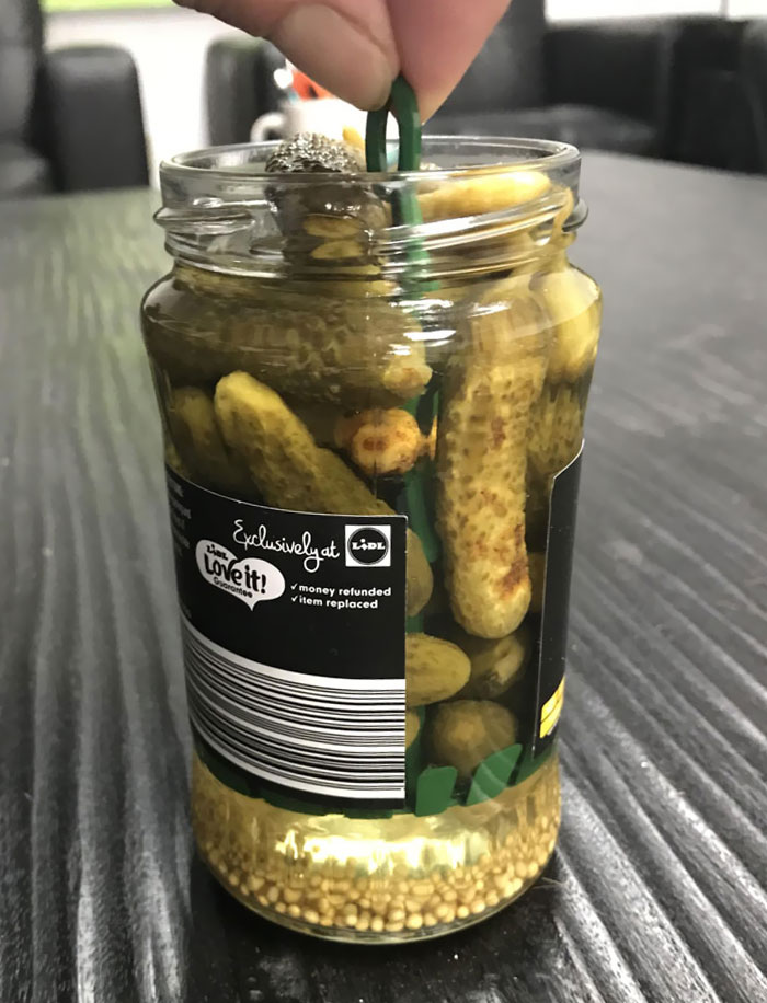 This Baby Pickle Jar Came With A Tiny Elevator For Them