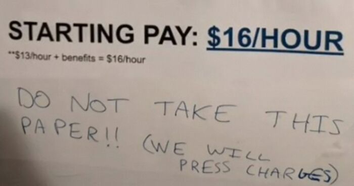 Delusional Job Flyer Blames ‘Lazy Workers’ For 50% Price Increase, Inspires This TikToker To Share 19 Ridiculous Job Signs